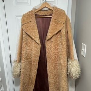 Women's Tan with Real Fur Cuffs